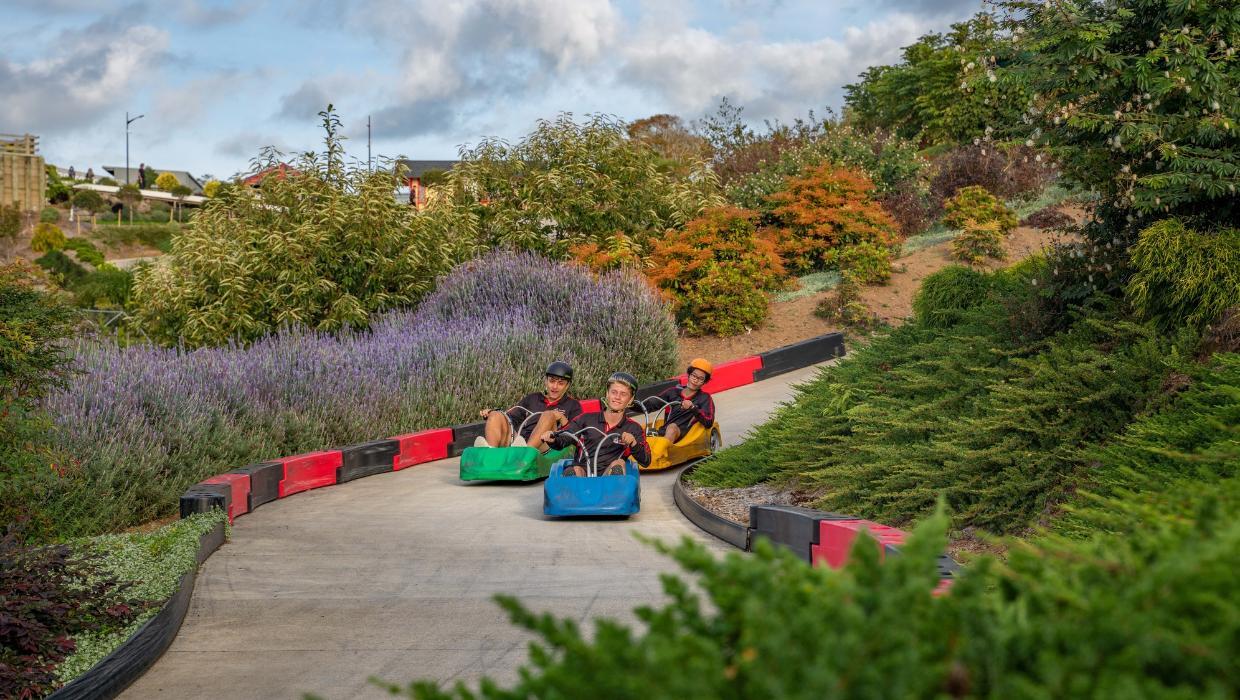 The luge track at Hillsborough Estate